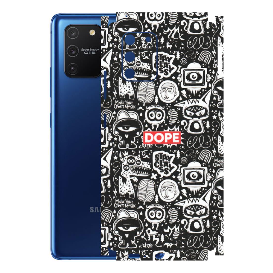 Samsung A/S Series Phone Skins (All Models) - Dope Stay Classy Black Doodles - Matte Finish (M-126) Samsung Galaxy S10 Lite