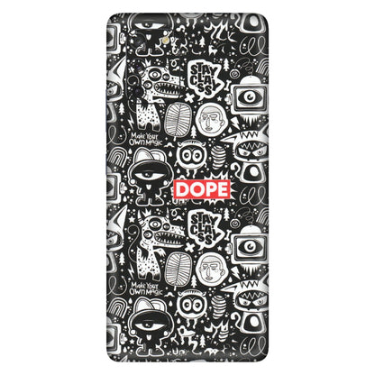 Samsung A/S Series Phone Skins (All Models) - Dope Stay Classy Black Doodles - Matte Finish (M-126) Samsung Galaxy S10 Lite
