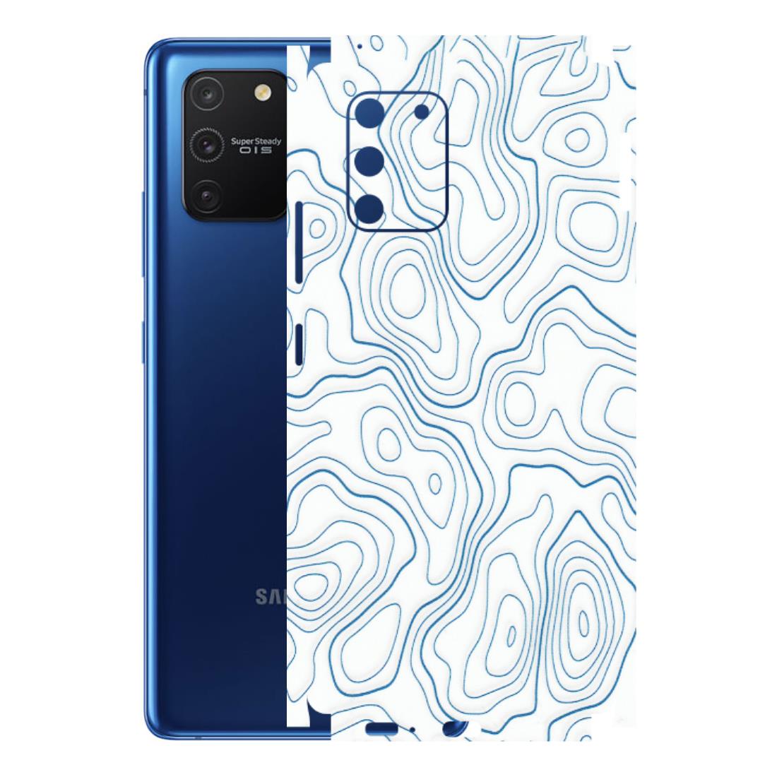 Samsung A/S Series Phone Skins (All Models) - Blue And White Swirls - Matte Finish (M-139) Samsung Galaxy S10 Lite