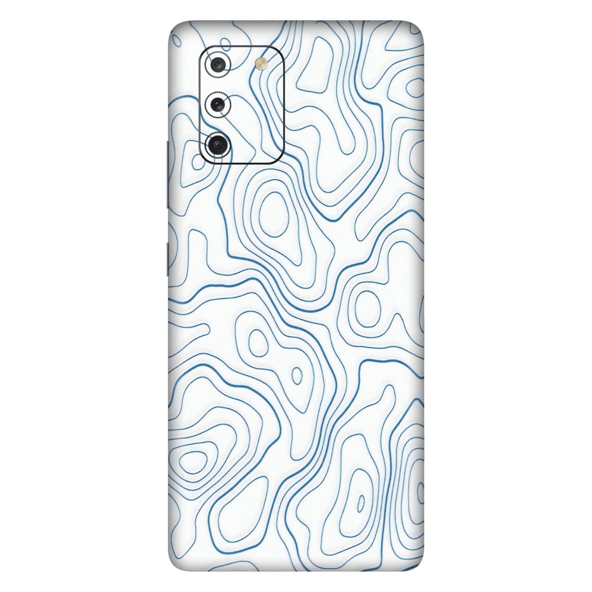 Samsung A/S Series Phone Skins (All Models) - Blue And White Swirls - Matte Finish (M-139) Samsung Galaxy S10 Lite