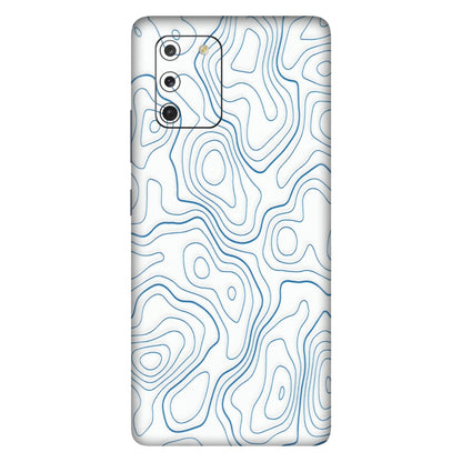 Samsung A/S Series Phone Skins (All Models) - Blue And White Swirls - Matte Finish (M-139) Samsung Galaxy S10 Lite