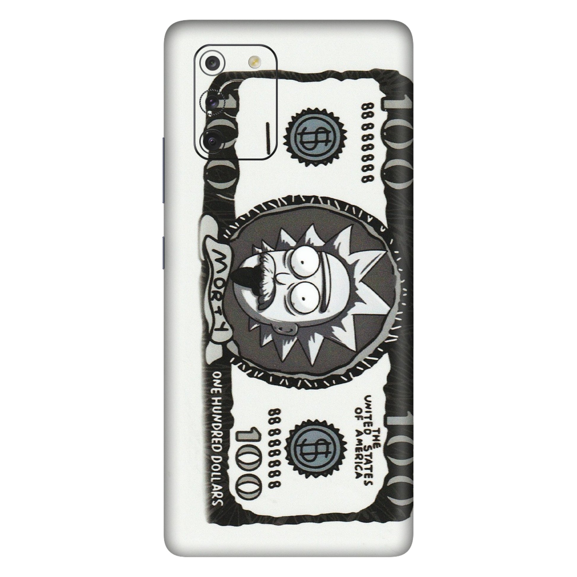 Samsung A/S Series Phone Skins (All Models) - Rick And Morty Hundred Dollar Anime - Matte Finish (M-161) Samsung Galaxy S10 Lite