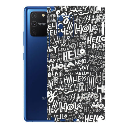 Samsung A/S Series Phone Skins (All Models) - Hi Hello Doodles - Matte Finish (M-25) Samsung Galaxy S10 Lite