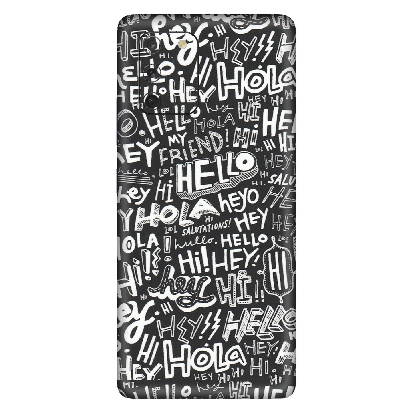 Samsung A/S Series Phone Skins (All Models) - Hi Hello Doodles - Matte Finish (M-25) Samsung Galaxy S10 Lite