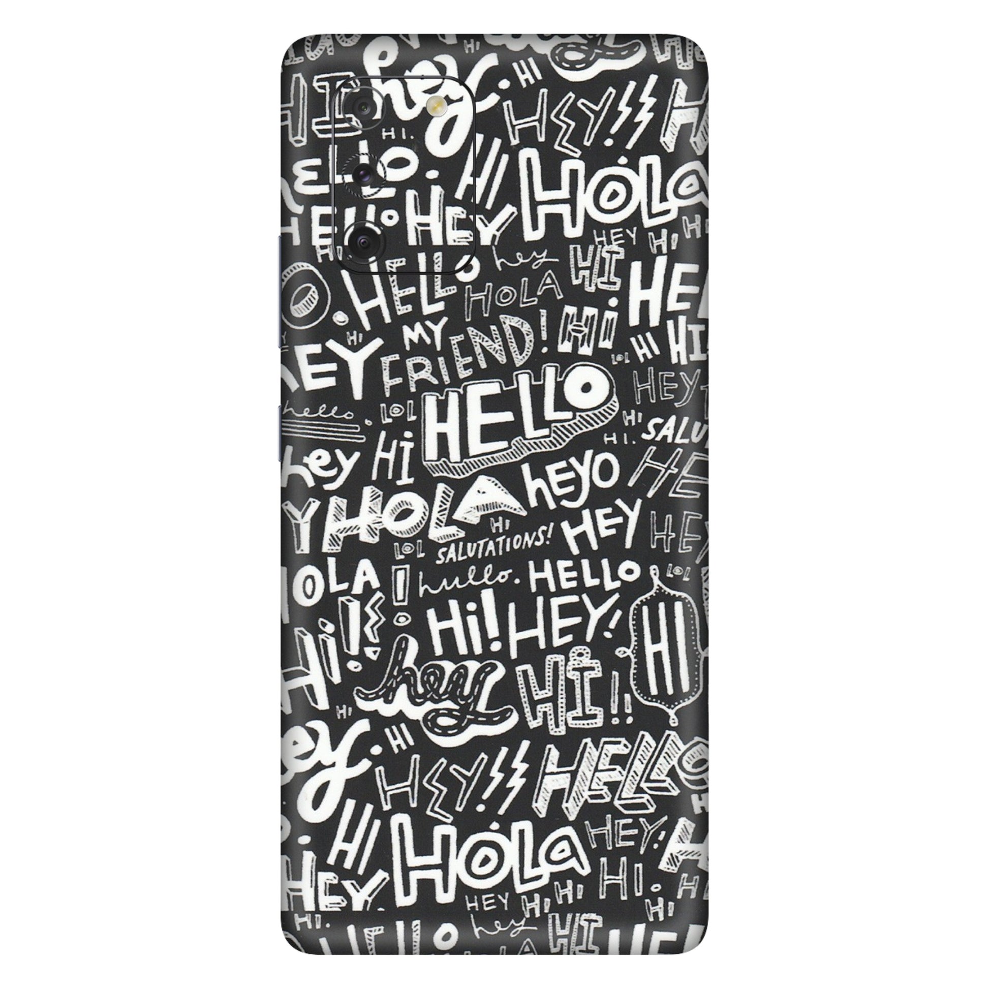 Samsung A/S Series Phone Skins (All Models) - Hi Hello Doodles - Matte Finish (M-25) Samsung Galaxy S10 Lite