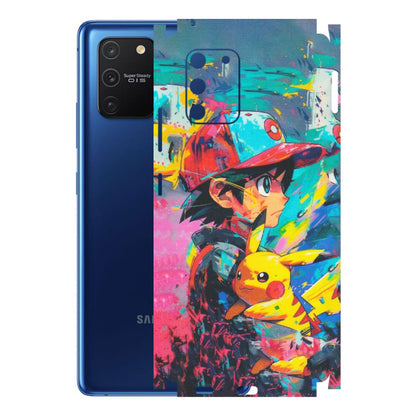 Samsung A/S Series Phone Skins (All Models) - Ash & Pikachu - Matte Finish (M-26) Samsung Galaxy S10 Lite