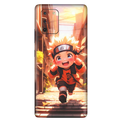 Samsung A/S Series Phone Skins (All Models) - Naruto Cute Toon Running - Matte Finish (M-04) Samsung Galaxy S10 Lite