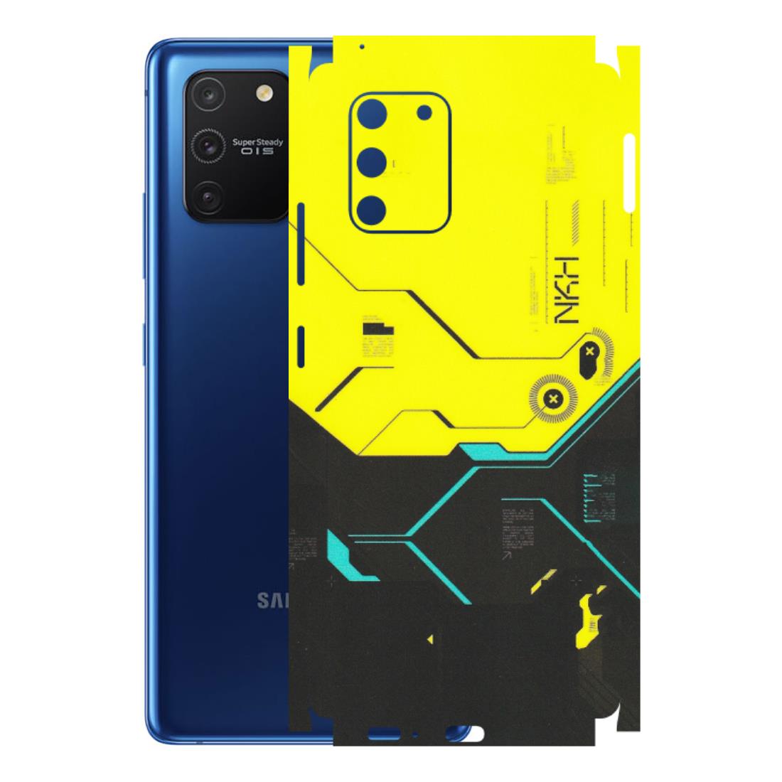 Samsung A/S Series Phone Skins (All Models) - Black Yellow Technica - Matte Finish (M-53) Samsung Galaxy S10 Lite