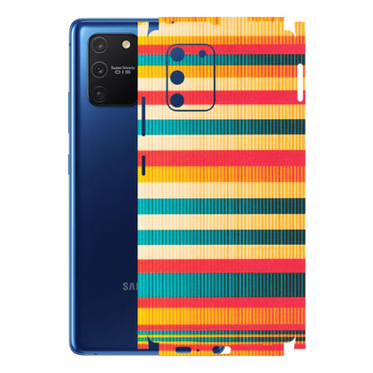 Samsung A/S Series Phone Skins (All Models) - Colourful Stripes Soothing Effect - Matte Finish (M-86) Samsung Galaxy S10 Lite