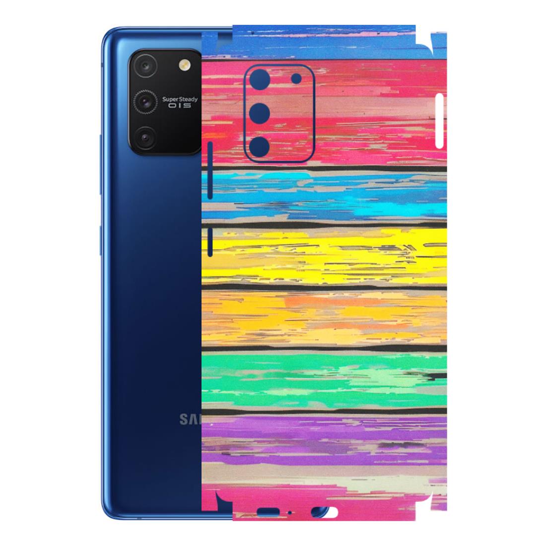 Samsung A/S Series Phone Skins (All Models) - Multi Colour Wooden Wall - Matte Finish (M-96) Samsung Galaxy S10 Lite