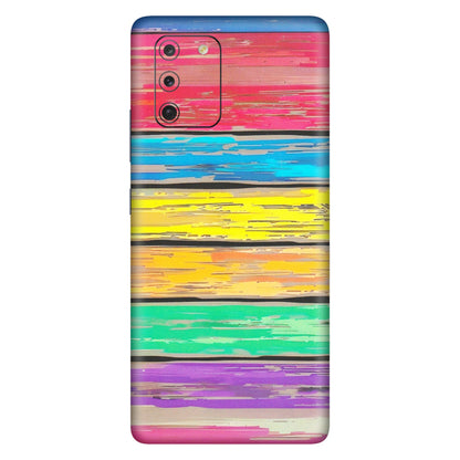 Samsung A/S Series Phone Skins (All Models) - Multi Colour Wooden Wall - Matte Finish (M-96) Samsung Galaxy S10 Lite