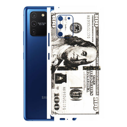 Samsung A/S Series Phone Skins (All Models) - 100 Dollar Currency - Transparent Finish (T-01) Samsung Galaxy S10 Lite