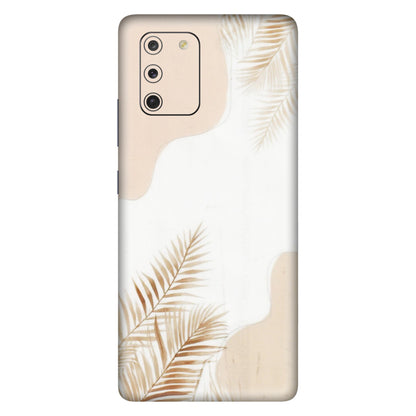 Samsung A/S Series Phone Skins (All Models) - Gold Petals Abstract - Transparent Finish (T-08) Samsung Galaxy S10 Lite
