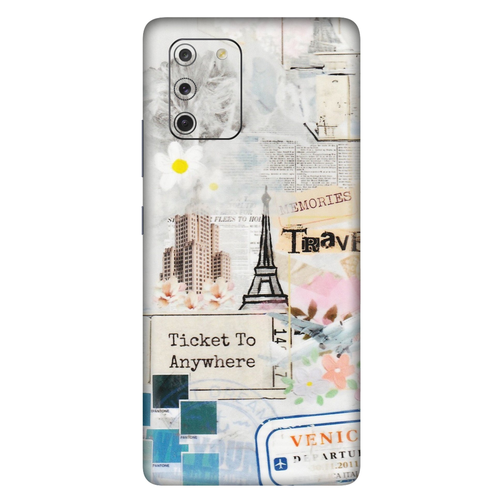 Samsung A/S Series Phone Skins (All Models) - Travel Memories - Transparent Finish (T-09) Samsung Galaxy S10 Lite