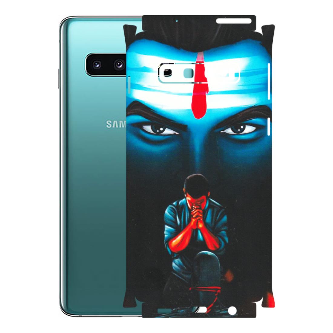 Samsung A/S Series Phone Skins (All Models) - Mahakal Bhakt - Matte Finish (M-112) Samsung Galaxy S10