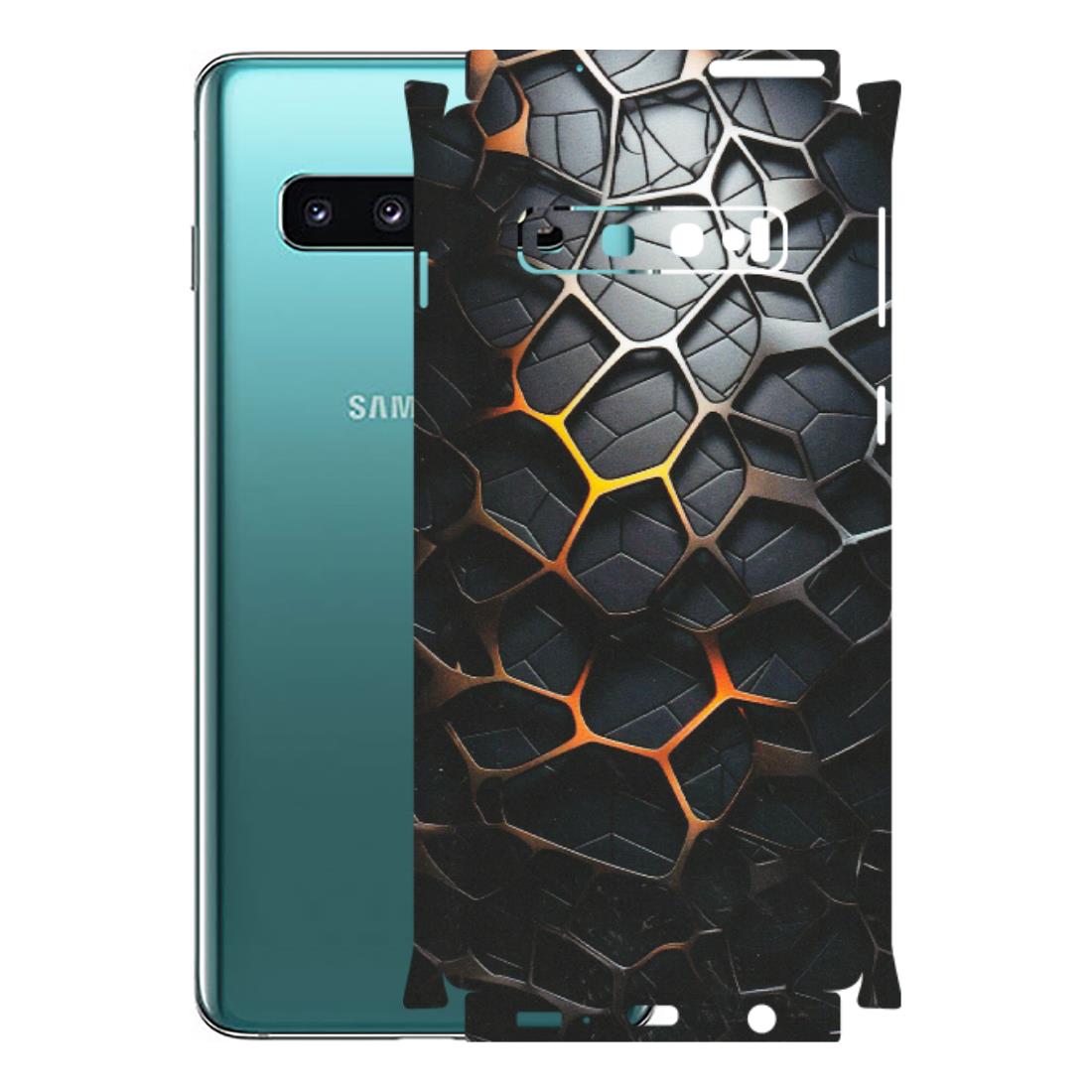 Samsung A/S Series Phone Skins (All Models) - New Abstract Graphite Tiles - Matte Finish (M-130) Samsung Galaxy S10