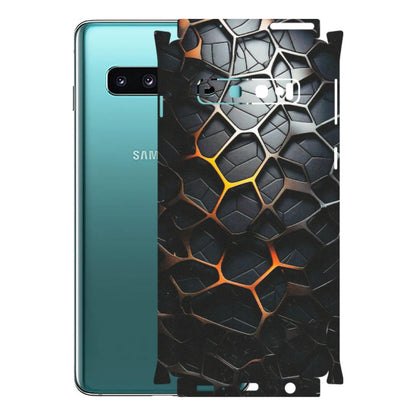 Samsung A/S Series Phone Skins (All Models) - New Abstract Graphite Tiles - Matte Finish (M-130) Samsung Galaxy S10