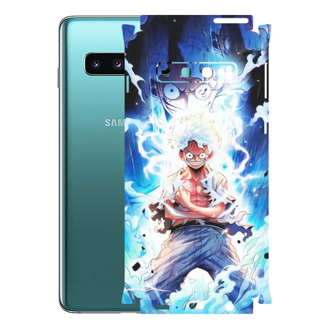 Samsung A/S Series Phone Skins (All Models) - Blue Thunder Luffy Anime - Matte Finish (M-132) Samsung Galaxy S10