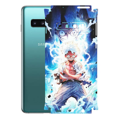 Samsung A/S Series Phone Skins (All Models) - Blue Thunder Luffy Anime - Matte Finish (M-132) Samsung Galaxy S10