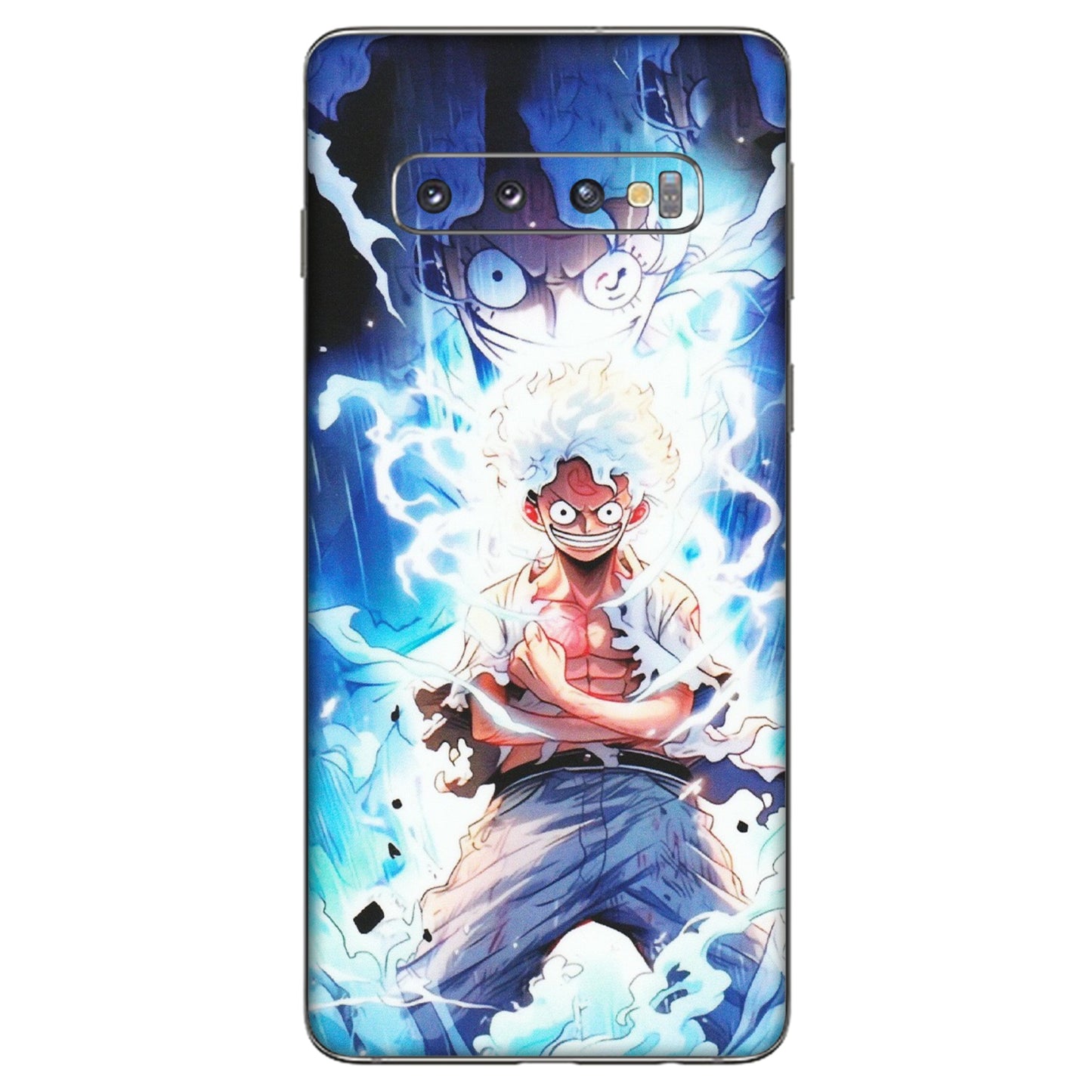 Samsung A/S Series Phone Skins (All Models) - Blue Thunder Luffy Anime - Matte Finish (M-132) Samsung Galaxy S10