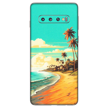 Samsung A/S Series Phone Skins (All Models) - Miami Beach - Matte Finish (M-136) Samsung Galaxy S10