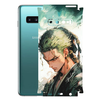 Samsung A/S Series Phone Skins (All Models) - New Roronoa Zoro One Picece Anime - Matte Finish (M-140) Samsung Galaxy S10