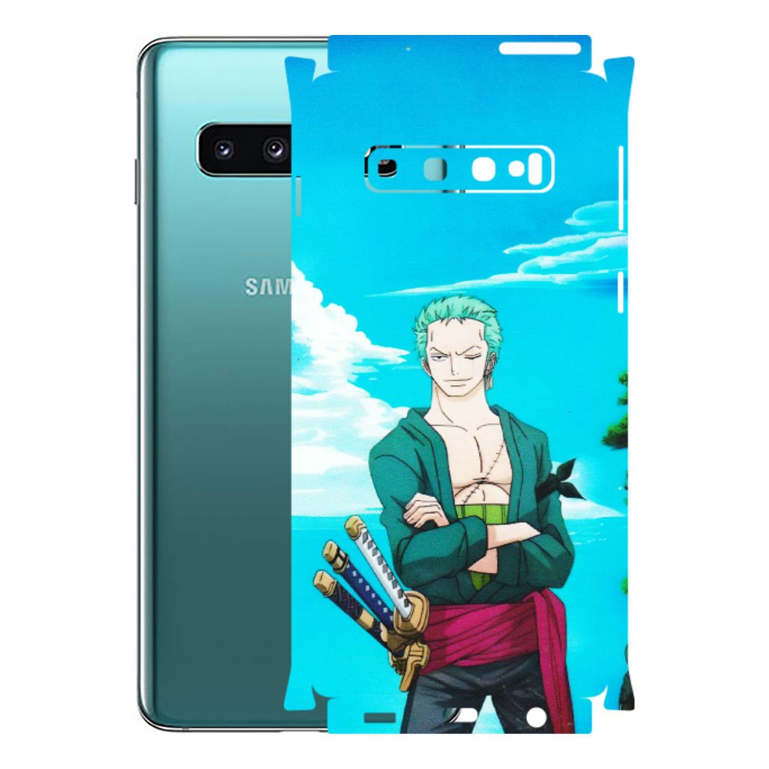 Samsung A/S Series Phone Skins (All Models) - Cool Swordman Zoro Anime - Matte Finish (M-143) Samsung Galaxy S10