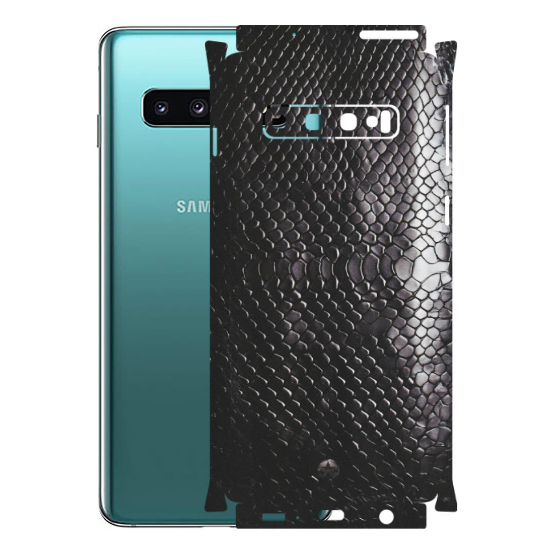 Samsung A/S Series Phone Skins (All Models) - Black Snack Leather - Matte Finish (M-147) Samsung Galaxy S10