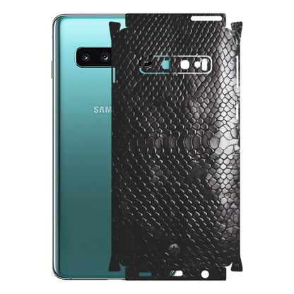 Samsung A/S Series Phone Skins (All Models) - Black Snack Leather - Matte Finish (M-147) Samsung Galaxy S10