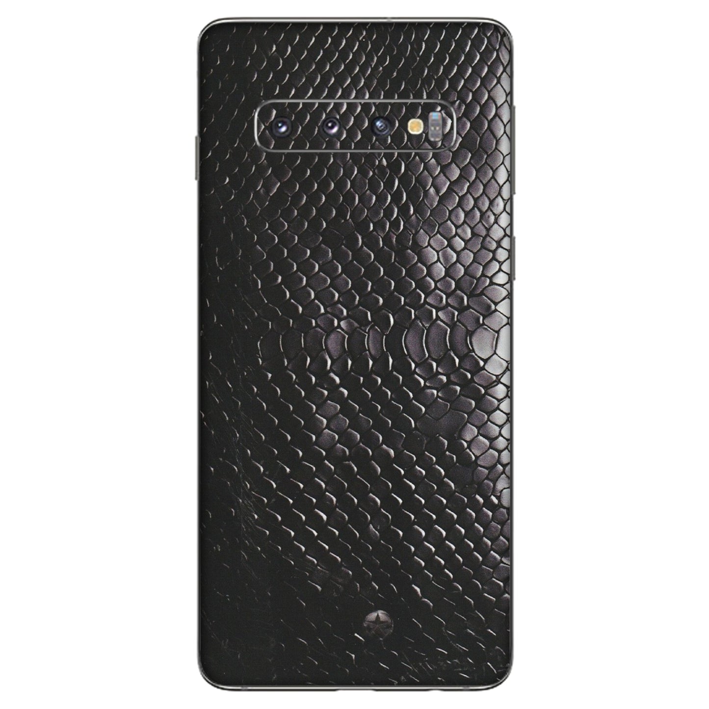 Samsung A/S Series Phone Skins (All Models) - Black Snack Leather - Matte Finish (M-147) Samsung Galaxy S10