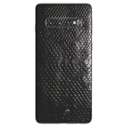 Samsung A/S Series Phone Skins (All Models) - Black Snack Leather - Matte Finish (M-147) Samsung Galaxy S10