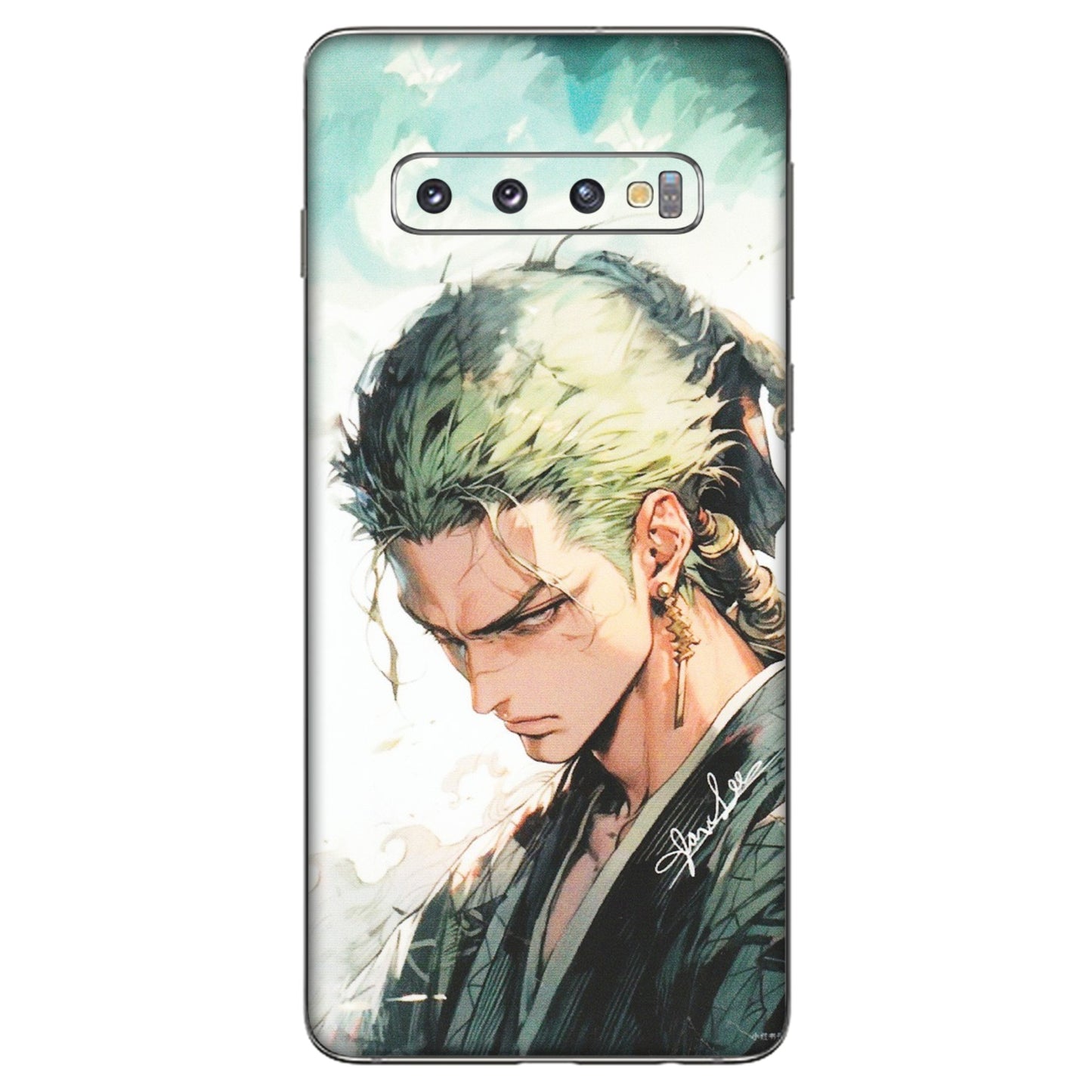 Samsung A/S Series Phone Skins (All Models) - Pirate Hunter One Piece Anime - Matte Finish (M-157) Samsung Galaxy S10