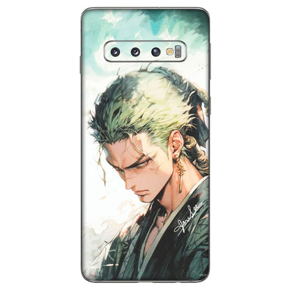 Samsung A/S Series Phone Skins (All Models) - Pirate Hunter One Piece Anime - Matte Finish (M-157) Samsung Galaxy S10