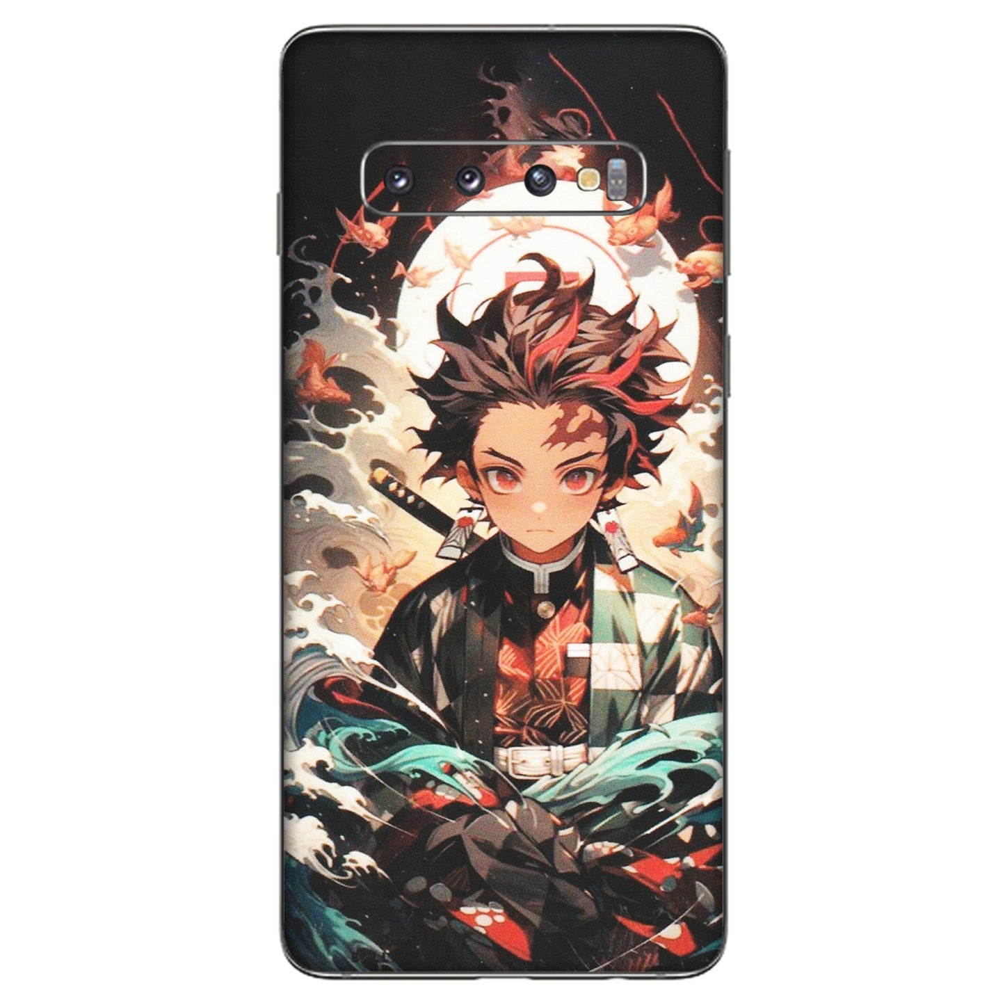 Samsung A/S Series Phone Skins (All Models) - Tanjiro Demon Slayer Anime - Matte Finish (M-158) Samsung Galaxy S10
