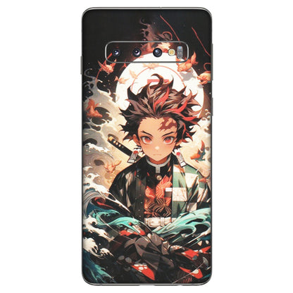 Samsung A/S Series Phone Skins (All Models) - Tanjiro Demon Slayer Anime - Matte Finish (M-158) Samsung Galaxy S10