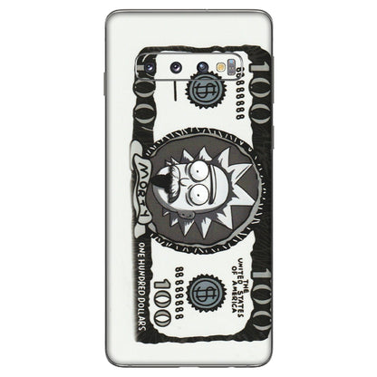 Samsung A/S Series Phone Skins (All Models) - Rick And Morty Hundred Dollar Anime - Matte Finish (M-161) Samsung Galaxy S10