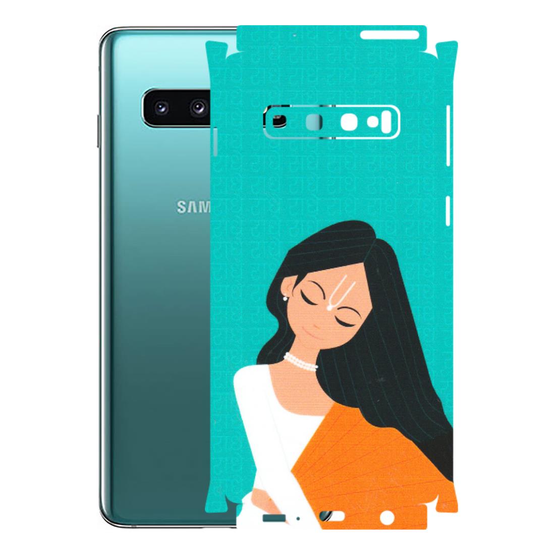 Samsung A/S Series Phone Skins (All Models) - Radhe Radhe With Hindu Symbol - Matte Finish (M-164) Samsung Galaxy S10
