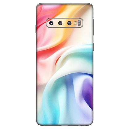 Samsung A/S Series Phone Skins (All Models) - Colourful Silk Cloth - Matte Finish (M-165) Samsung Galaxy S10