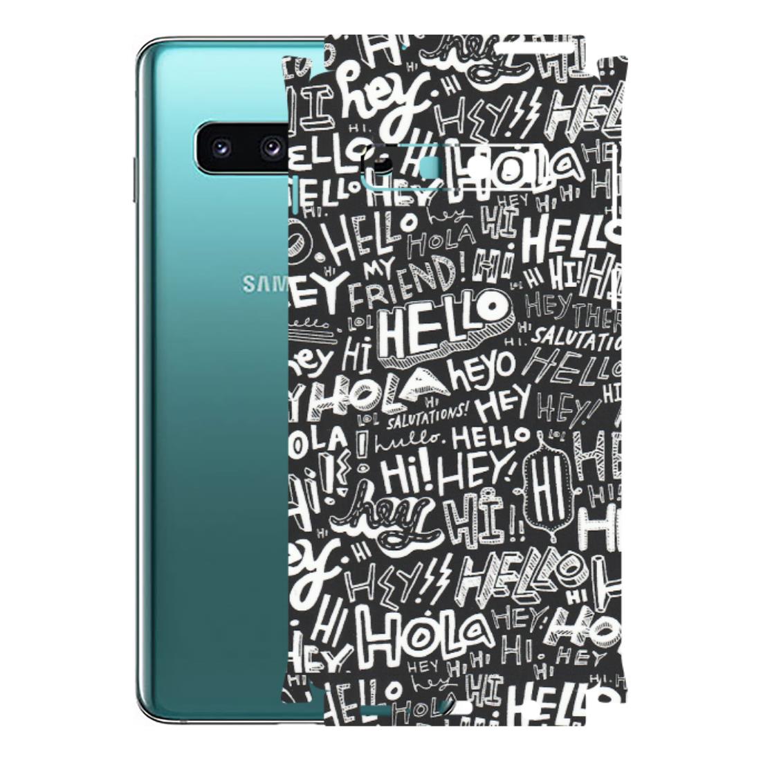 Samsung A/S Series Phone Skins (All Models) - Hi Hello Doodles - Matte Finish (M-25) Samsung Galaxy S10