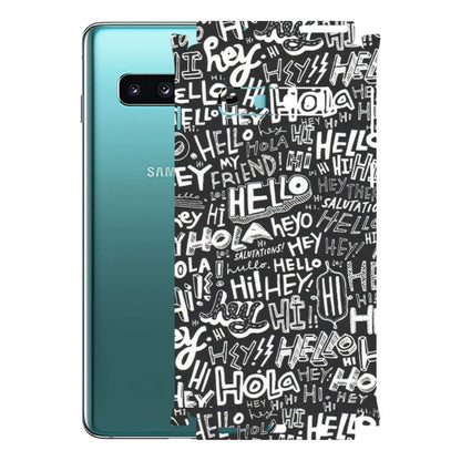 Samsung A/S Series Phone Skins (All Models) - Hi Hello Doodles - Matte Finish (M-25) Samsung Galaxy S10