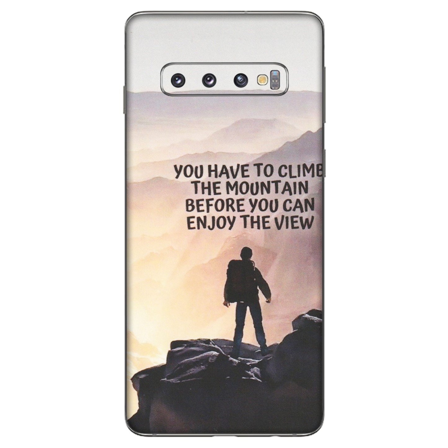 Samsung A/S Series Phone Skins (All Models) - Motivational Hiking Mountain - Matte Finish (M-28) Samsung Galaxy S10
