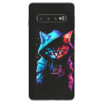 Samsung A/S Series Phone Skins (All Models) - Cyberpunk Cat - Matte Finish (M-45) Samsung Galaxy S10