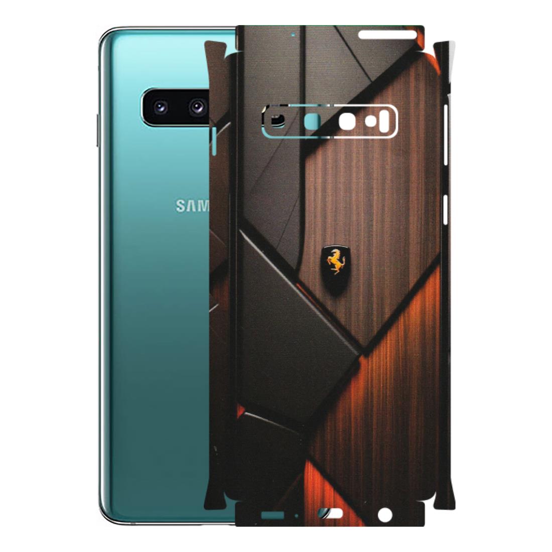 Samsung A/S Series Phone Skins (All Models) - Lambo Beauty Wood Pattern Sober - Matte Finish (M-51) Samsung Galaxy S10