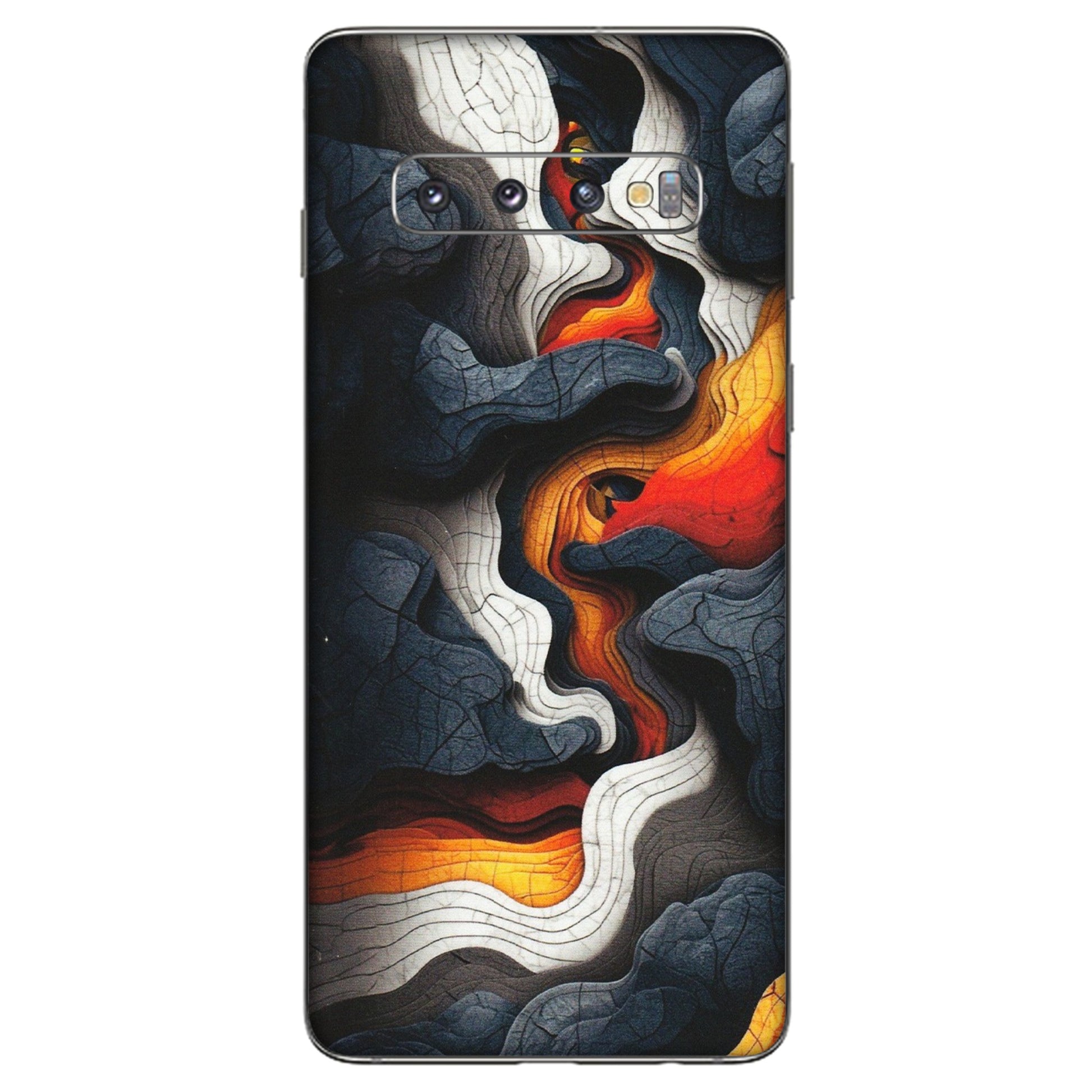Samsung A/S Series Phone Skins (All Models) - Abstract Volcanic Layers - Matte Finish (M-52) Samsung Galaxy S10