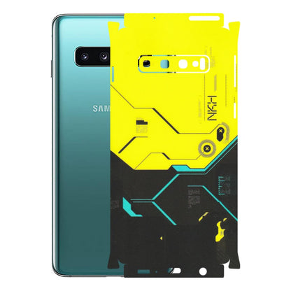 Samsung A/S Series Phone Skins (All Models) - Black Yellow Technica - Matte Finish (M-53) Samsung Galaxy S10