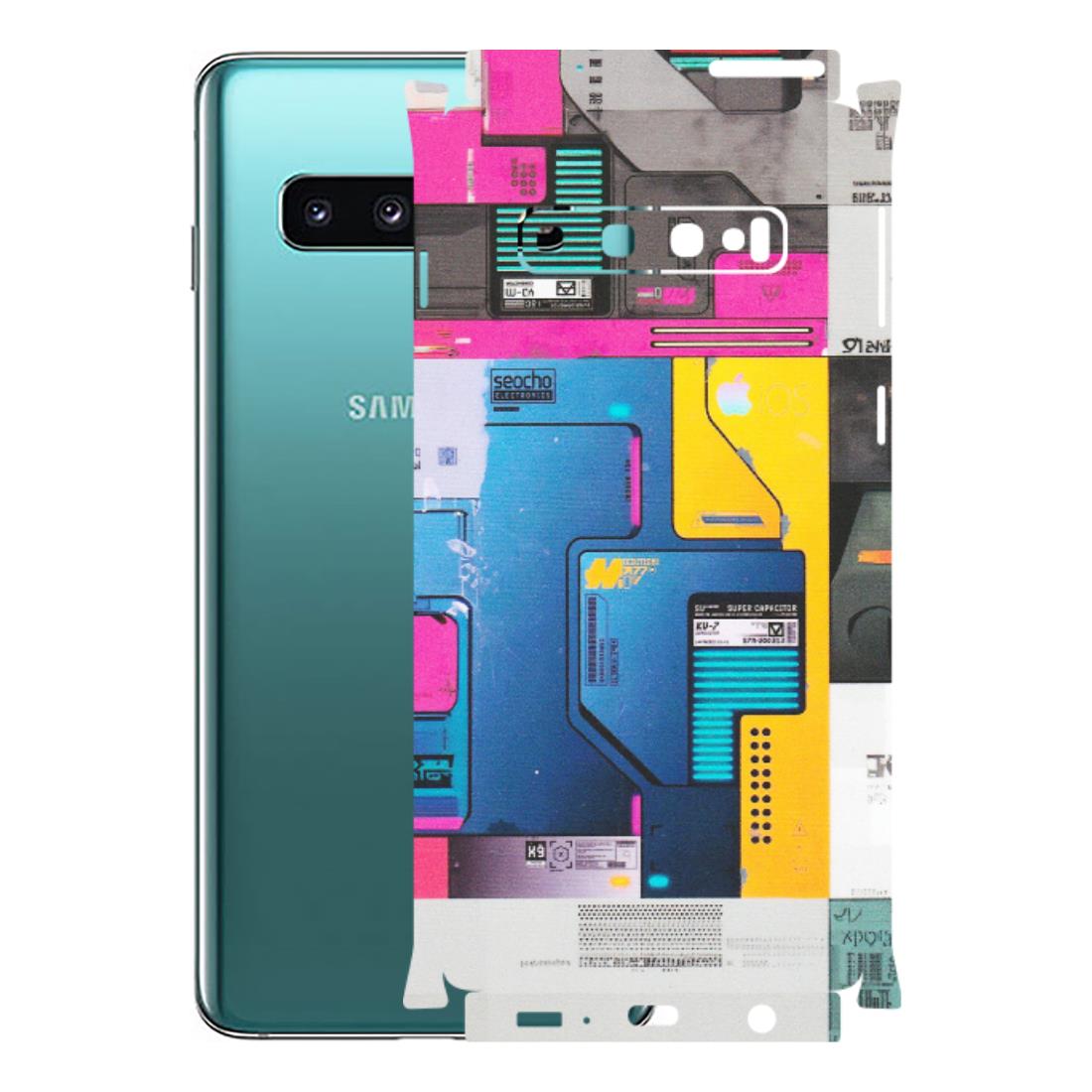Samsung A/S Series Phone Skins (All Models) - Colourfull Motherboard Internals - Matte Finish (M-55) Samsung Galaxy S10