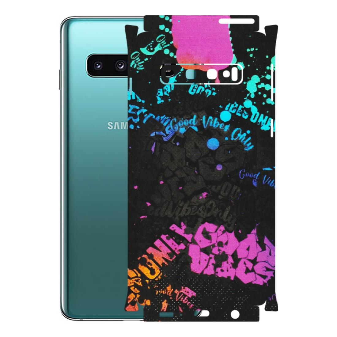 Samsung A/S Series Phone Skins (All Models) - Majestic Black Vibes - Matte Finish (M-62) Samsung Galaxy S10