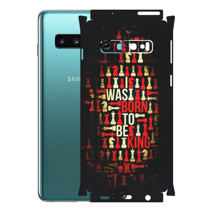 Samsung A/S Series Phone Skins (All Models) - Born To Be King - Matte Finish (M-73) Samsung Galaxy S10