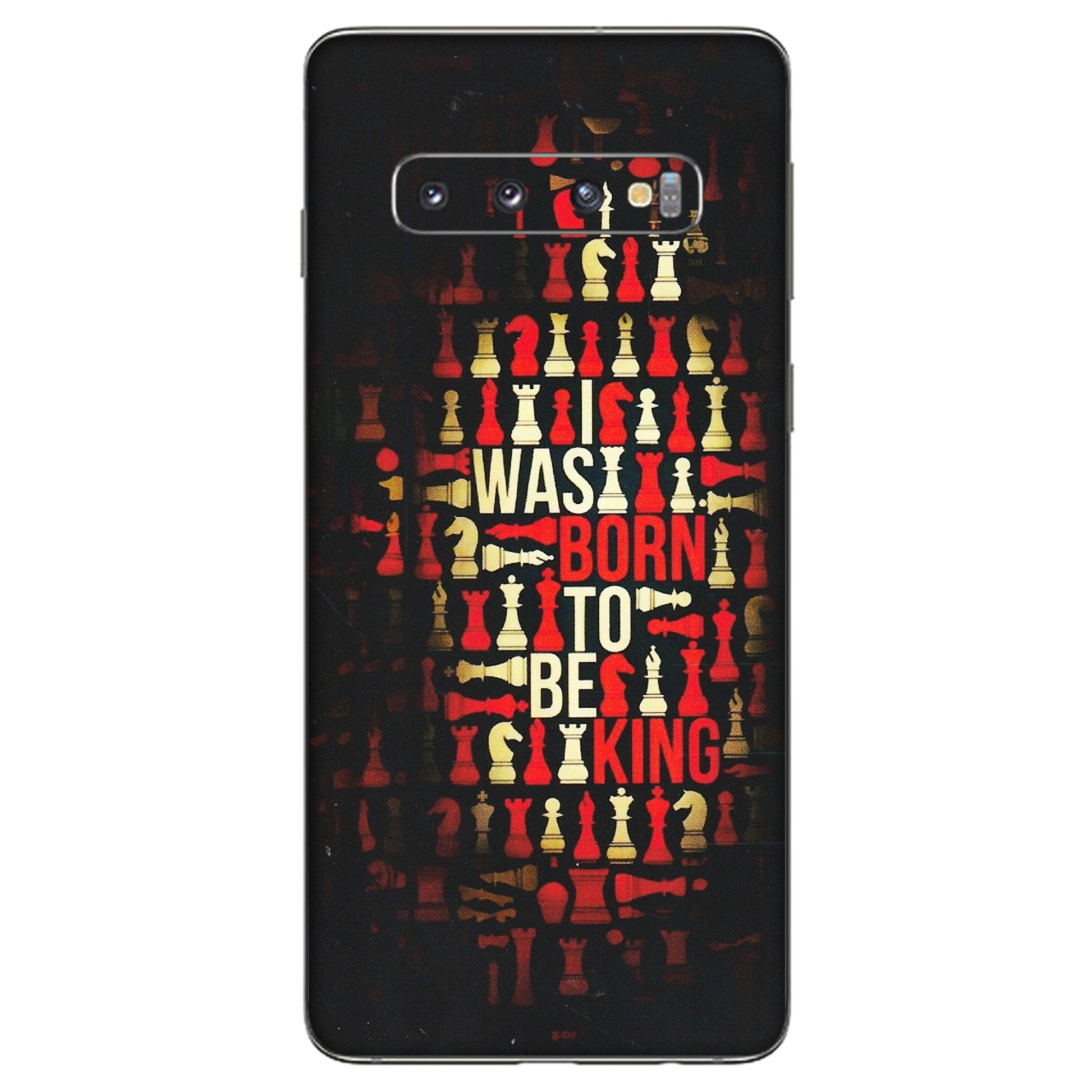 Samsung A/S Series Phone Skins (All Models) - Born To Be King - Matte Finish (M-73) Samsung Galaxy S10