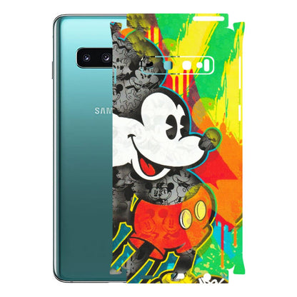 Samsung A/S Series Phone Skins (All Models) - Multiple Mickey With Colourful Texture - Matte Finish (M-84) Samsung Galaxy S10